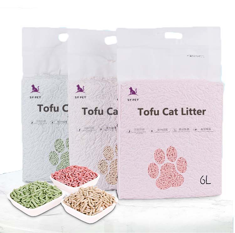 Chinese high quality tofu cat litter new broken tofu cat litter popular cat litter tofu flushable